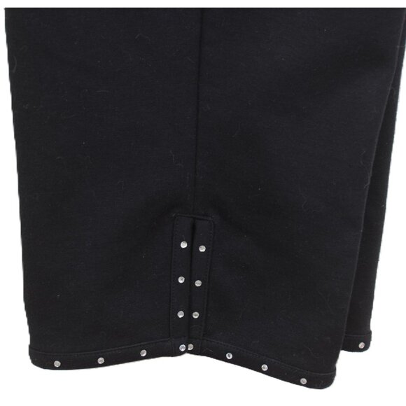 Avenue Cropped Straight-Leg Pants Set - Pink White & Black - Studded Hem Detail - Picture 4 of 12